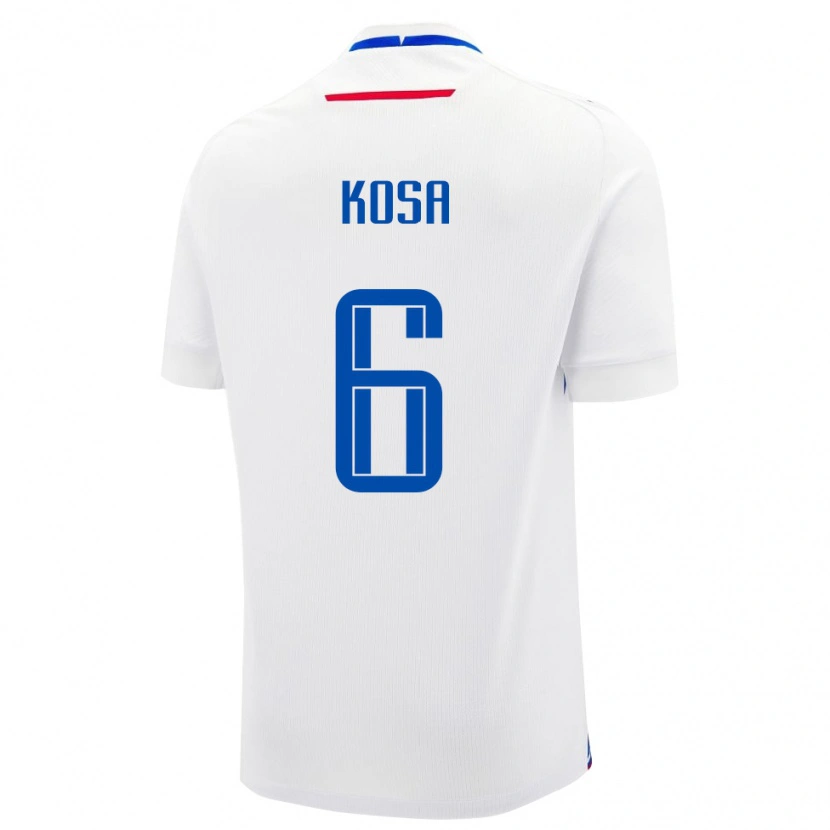 Danxen Herren Slowakei Sebastian Kosa #6 Weiß Auswärtstrikot Trikot 24-26 T-Shirt