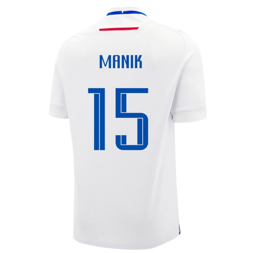 Danxen Herren Slowakei Robert Manik #15 Weiß Auswärtstrikot Trikot 24-26 T-Shirt