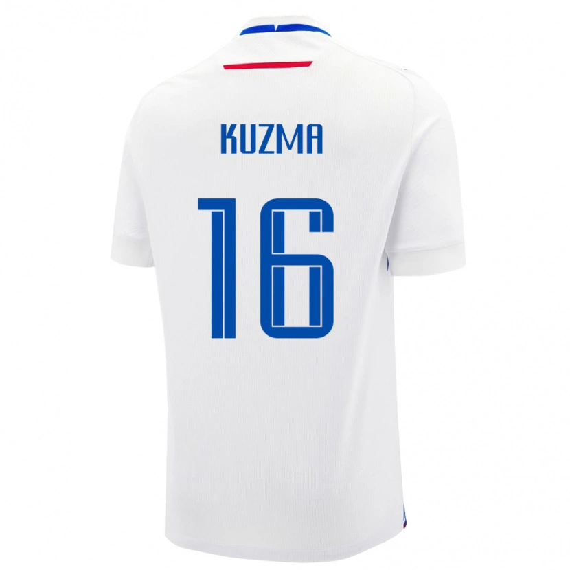 Danxen Herren Slowakei Alex Kuzma #16 Weiß Auswärtstrikot Trikot 24-26 T-Shirt