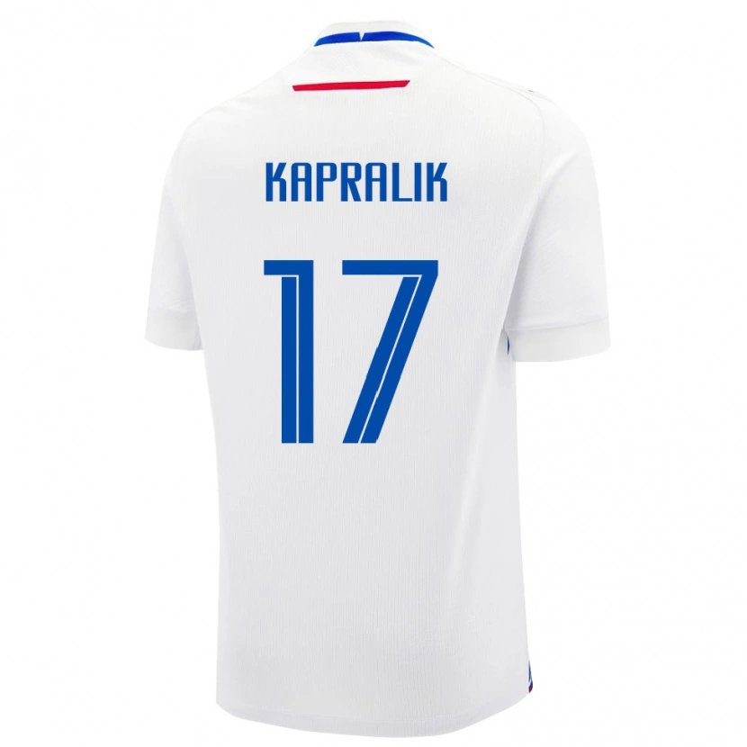 Danxen Herren Slowakei Adrian Kapralik #17 Weiß Auswärtstrikot Trikot 24-26 T-Shirt