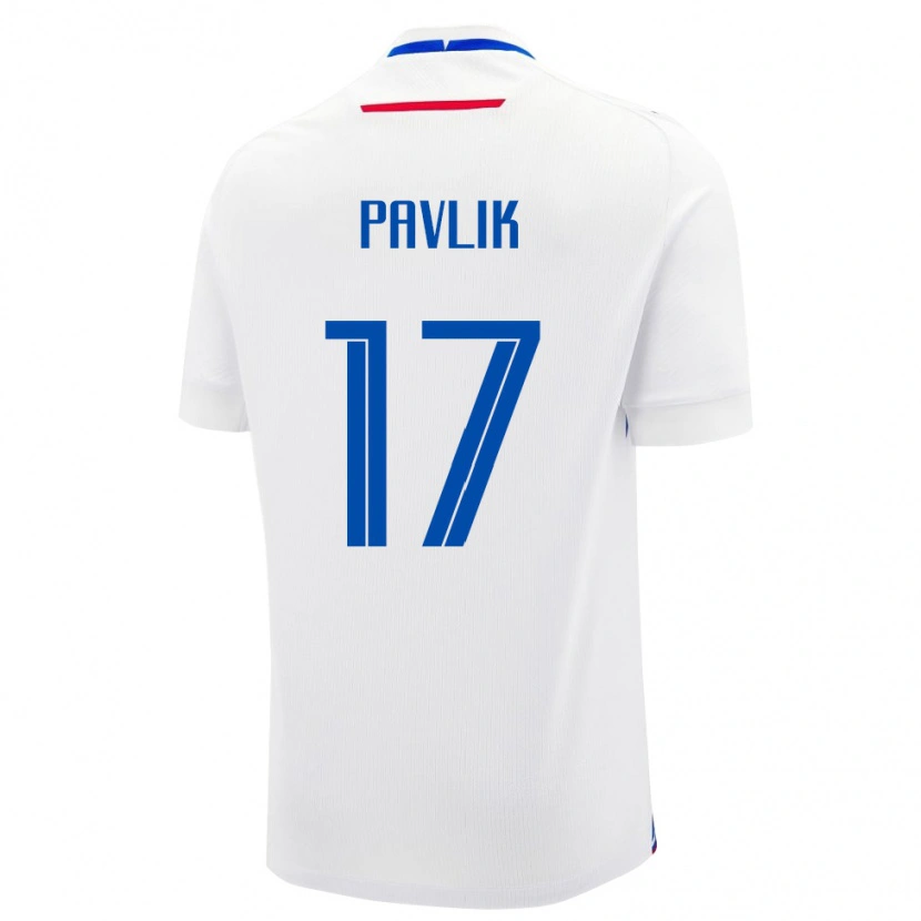 Danxen Herren Slowakei Samuel Pavlik #17 Weiß Auswärtstrikot Trikot 24-26 T-Shirt