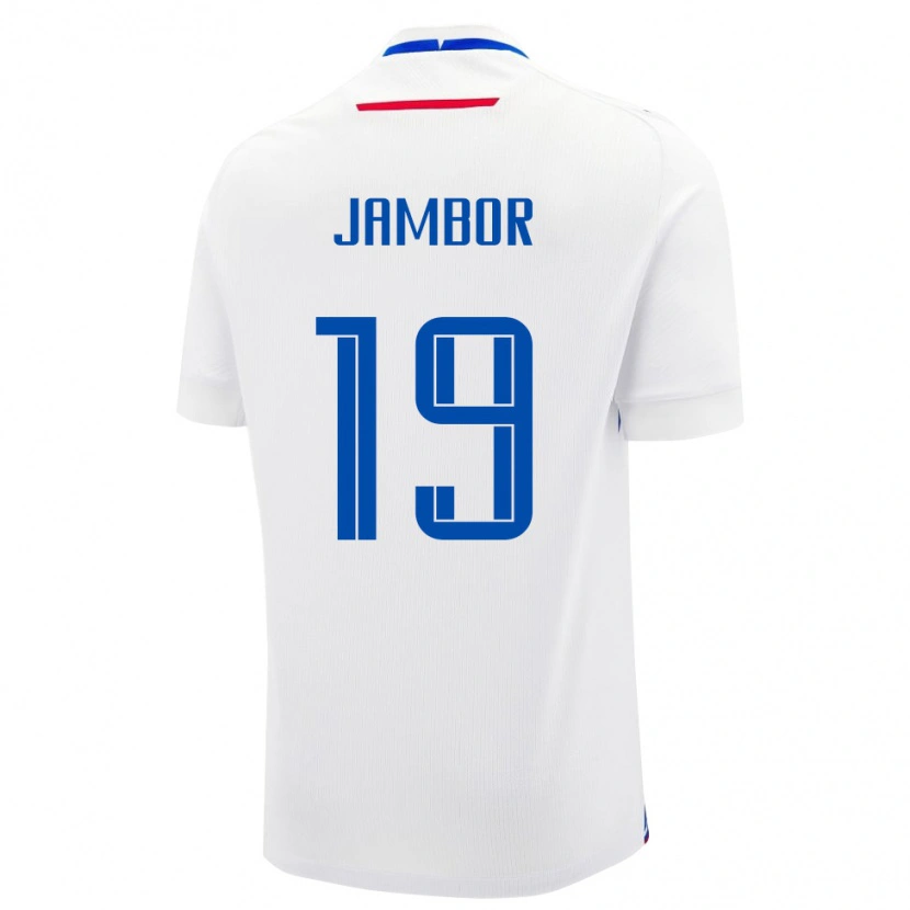 Danxen Herren Slowakei Timotej Jambor #19 Weiß Auswärtstrikot Trikot 24-26 T-Shirt