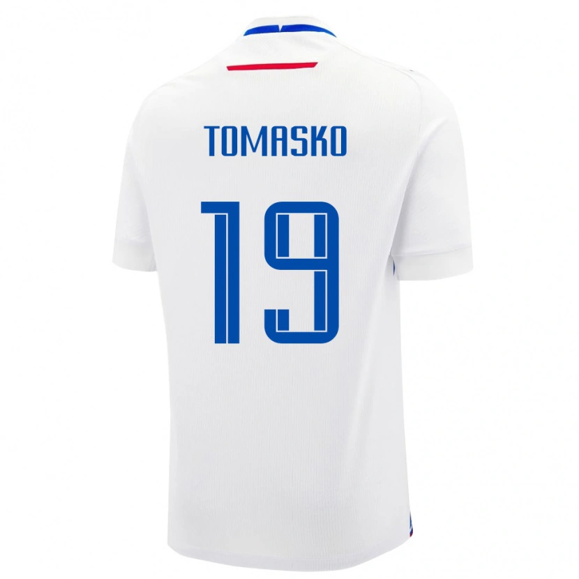 Danxen Herren Slowakei Matus Tomasko #19 Weiß Auswärtstrikot Trikot 24-26 T-Shirt