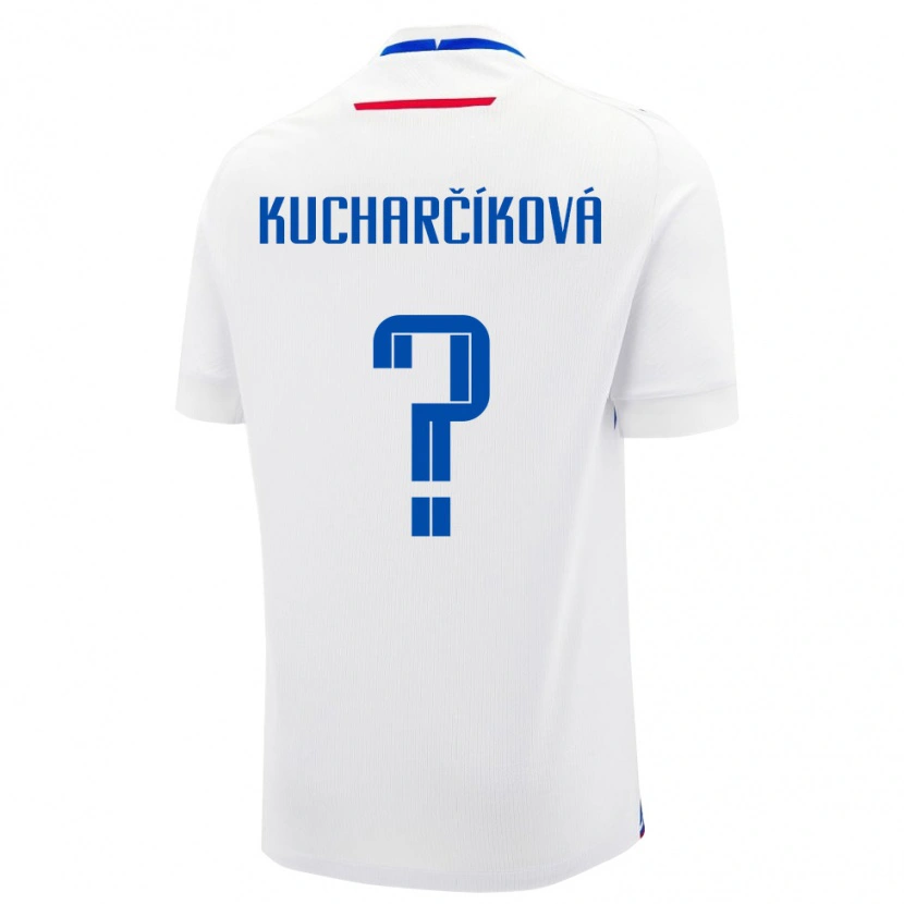 Danxen Herren Slowakei Dominika Kucharčíková #0 Weiß Auswärtstrikot Trikot 24-26 T-Shirt
