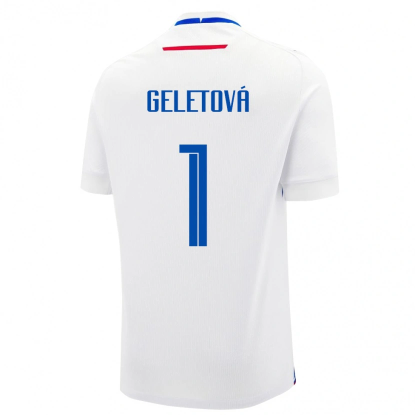 Danxen Herren Slowakei Martina Geletová #1 Weiß Auswärtstrikot Trikot 24-26 T-Shirt
