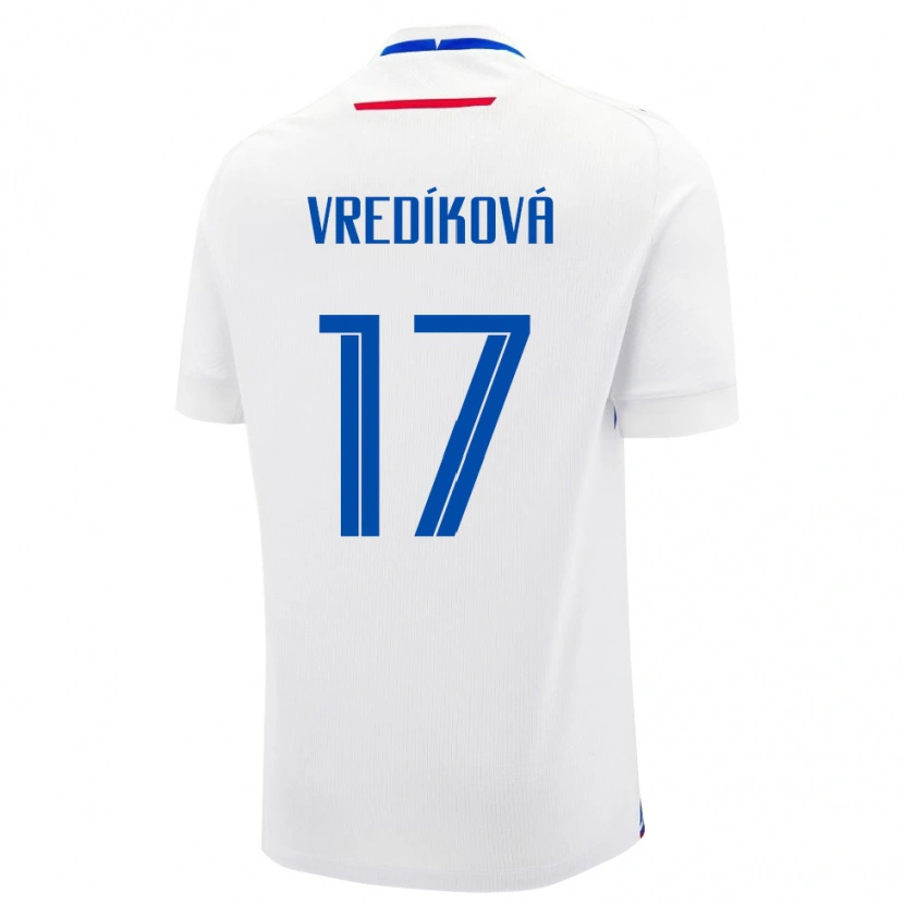 Danxen Herren Slowakei Katarína Vredíková #17 Weiß Auswärtstrikot Trikot 24-26 T-Shirt
