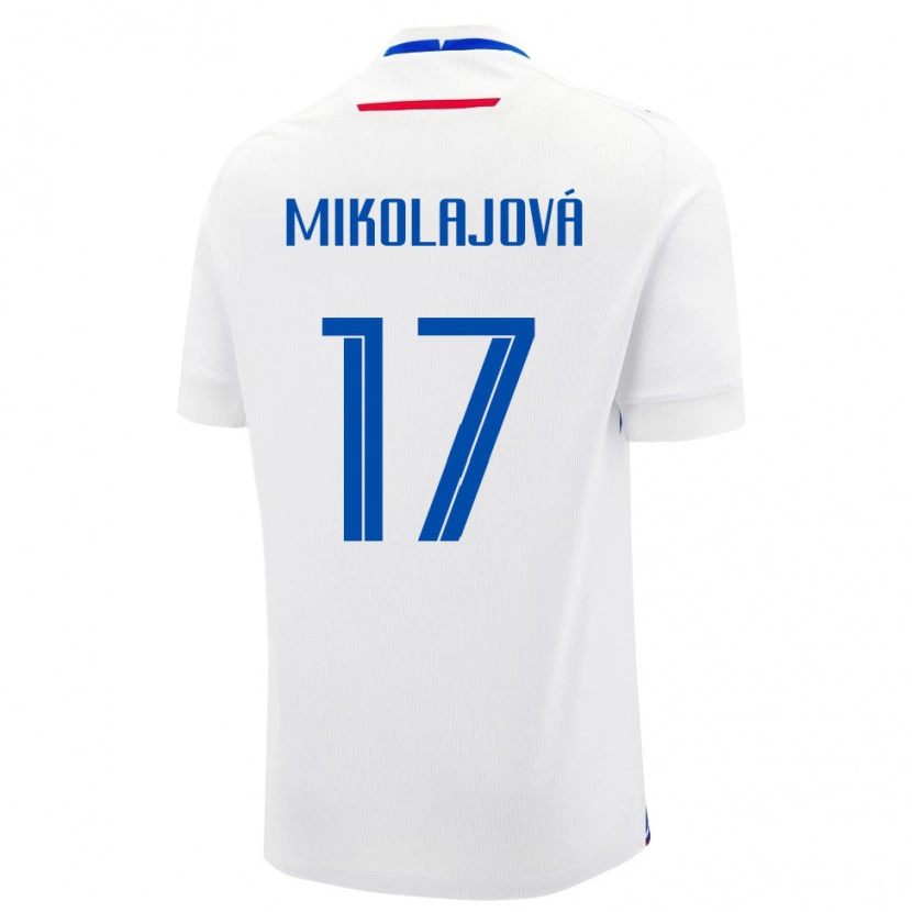 Danxen Herren Slowakei Mária Mikolajová #17 Weiß Auswärtstrikot Trikot 24-26 T-Shirt