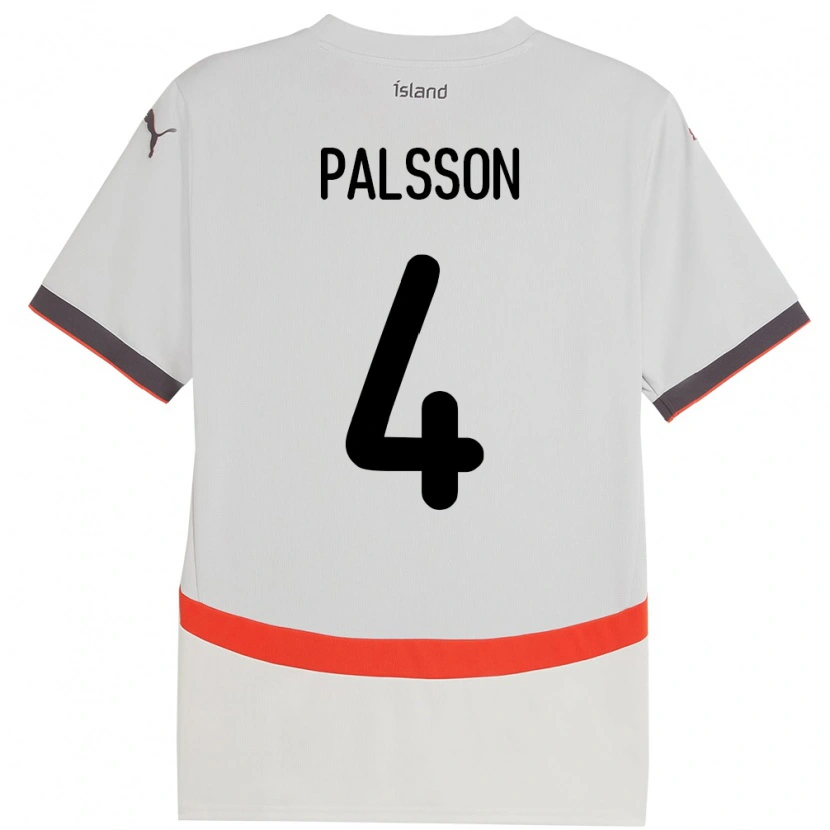 Danxen Herren Island Victor Pálsson #4 Weiß Auswärtstrikot Trikot 24-26 T-Shirt