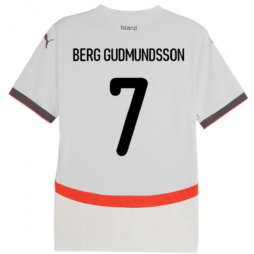 Danxen Herren Island Jóhann Berg Gudmundsson #7 Weiß Auswärtstrikot Trikot 24-26 T-Shirt