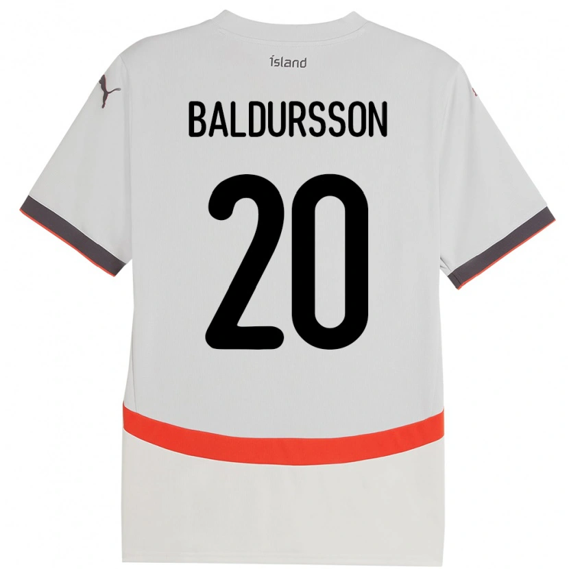 Danxen Herren Island Andri Fannar Baldursson #20 Weiß Auswärtstrikot Trikot 24-26 T-Shirt
