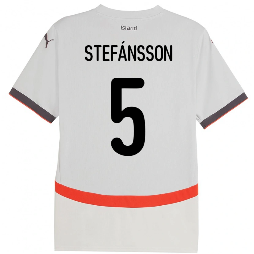 Danxen Herren Island Sölvi Stefánsson #5 Weiß Auswärtstrikot Trikot 24-26 T-Shirt