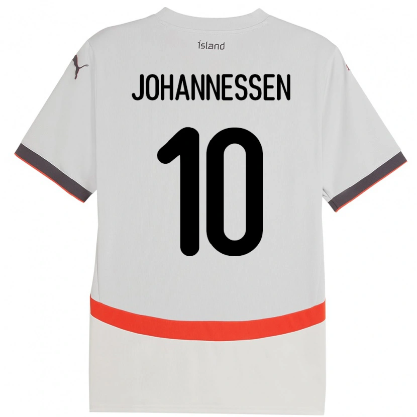 Danxen Herren Island Tómas Johannessen #10 Weiß Auswärtstrikot Trikot 24-26 T-Shirt