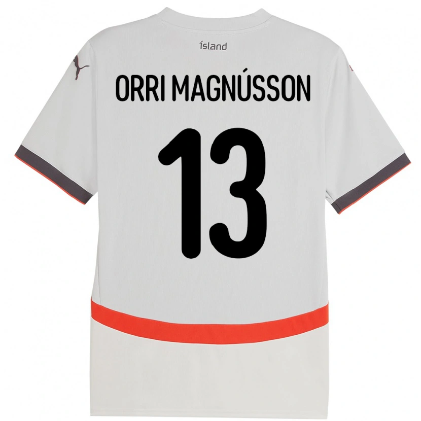 Danxen Herren Island Ásgeir Orri Magnússon #13 Weiß Auswärtstrikot Trikot 24-26 T-Shirt