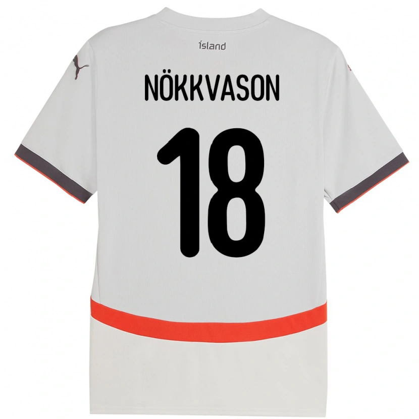 Danxen Herren Island Gudmundur Baldvin Nökkvason #18 Weiß Auswärtstrikot Trikot 24-26 T-Shirt