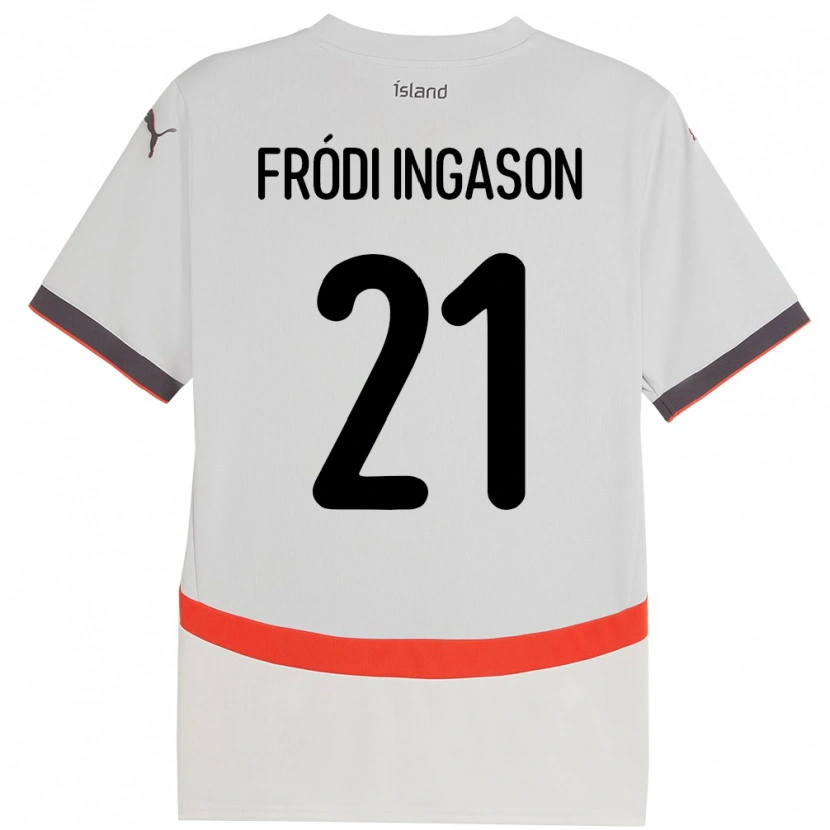 Danxen Herren Island Helgi Fródi Ingason #21 Weiß Auswärtstrikot Trikot 24-26 T-Shirt