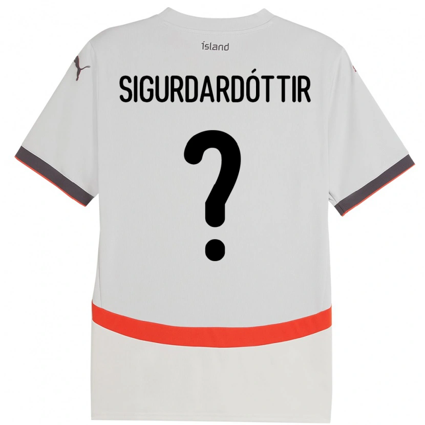 Danxen Herren Island Sandra Sigurðardóttir #0 Weiß Auswärtstrikot Trikot 24-26 T-Shirt