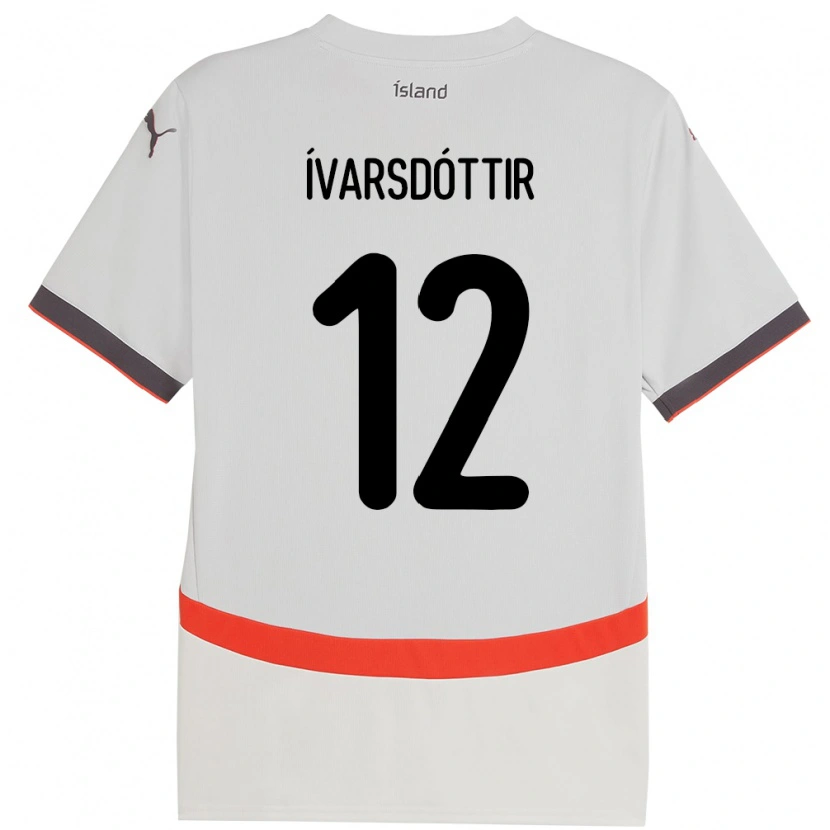 Danxen Herren Island Telma Ívarsdóttir #12 Weiß Auswärtstrikot Trikot 24-26 T-Shirt