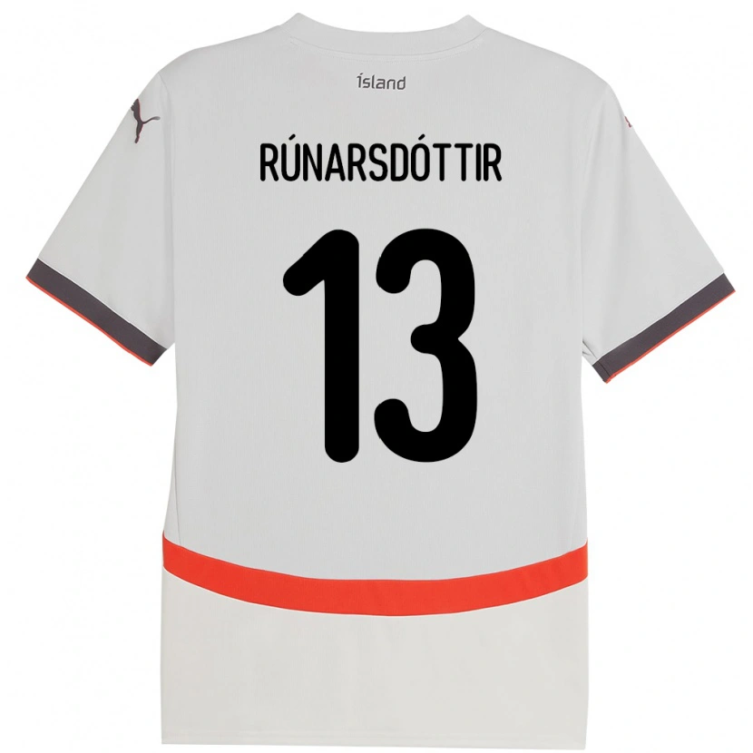 Danxen Herren Island Cecilía Rán Rúnarsdóttir #13 Weiß Auswärtstrikot Trikot 24-26 T-Shirt