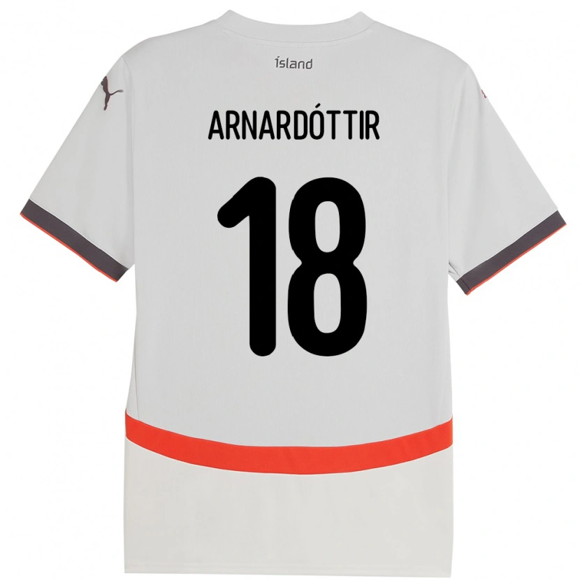 Danxen Herren Island Guðrún Arnardóttir #18 Weiß Auswärtstrikot Trikot 24-26 T-Shirt