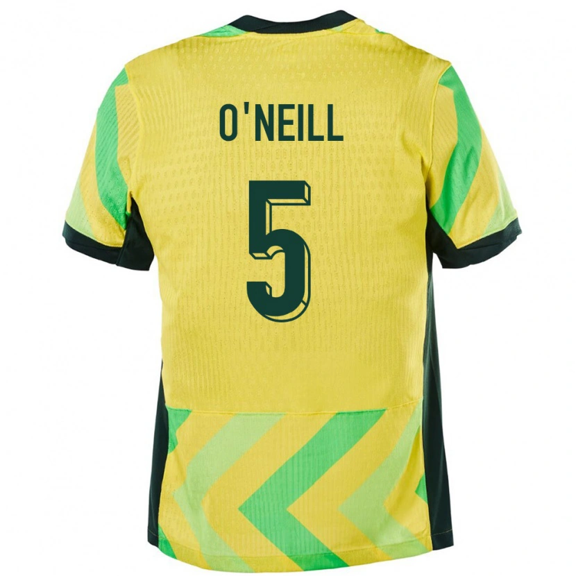 Danxen Damen Australien Aiden O'neill #5 Golden Heimtrikot Trikot 24-26 T-Shirt