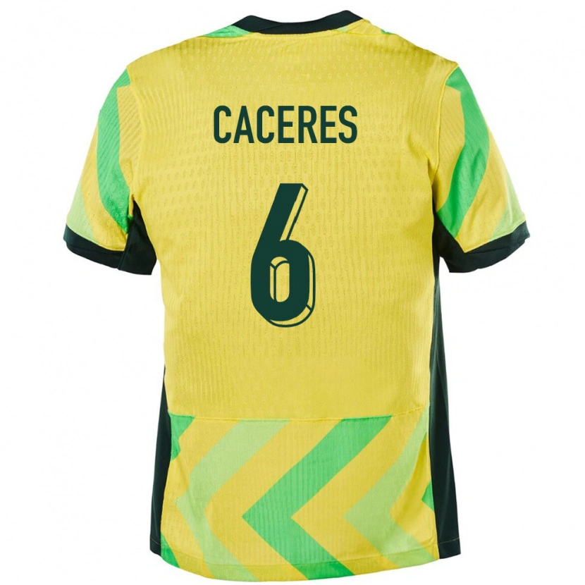 Danxen Damen Australien Anthony Cáceres #6 Golden Heimtrikot Trikot 24-26 T-Shirt