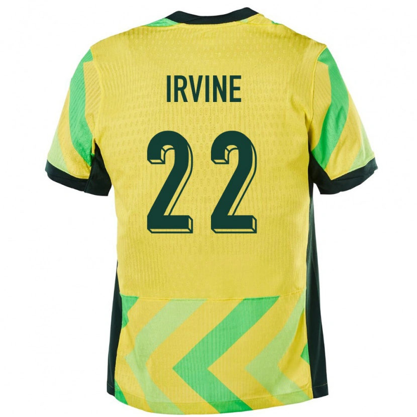 Danxen Damen Australien Jackson Irvine #22 Golden Heimtrikot Trikot 24-26 T-Shirt