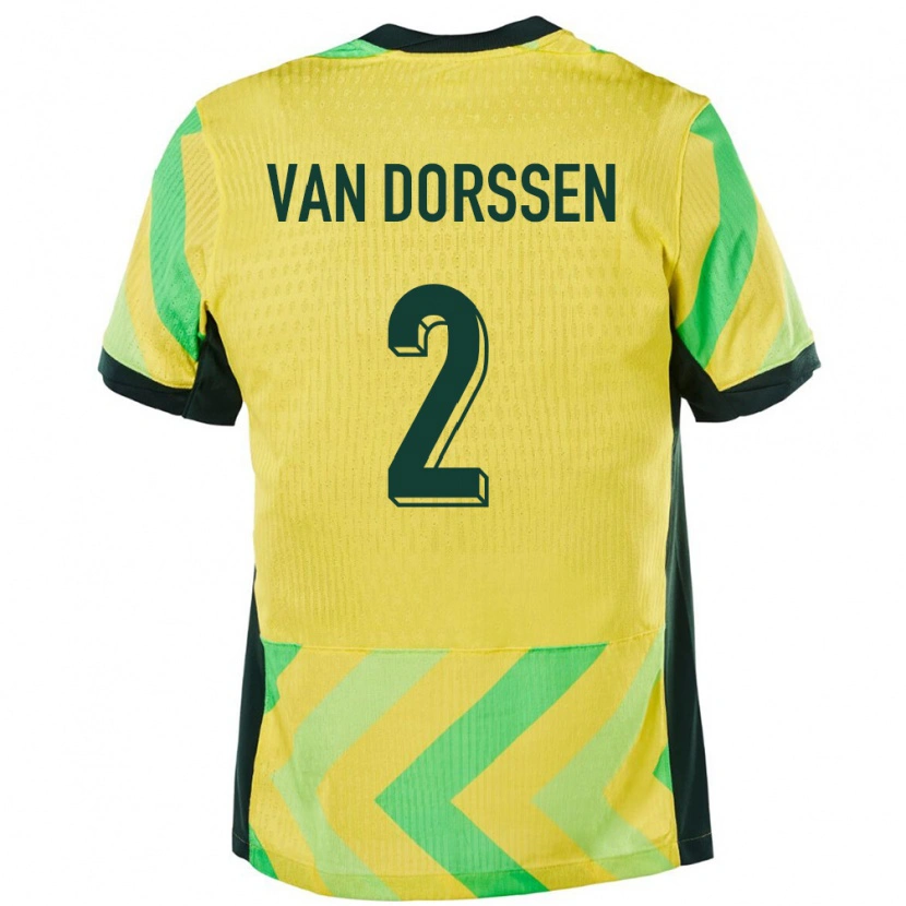 Danxen Damen Australien Ben Van Dorssen #2 Golden Heimtrikot Trikot 24-26 T-Shirt