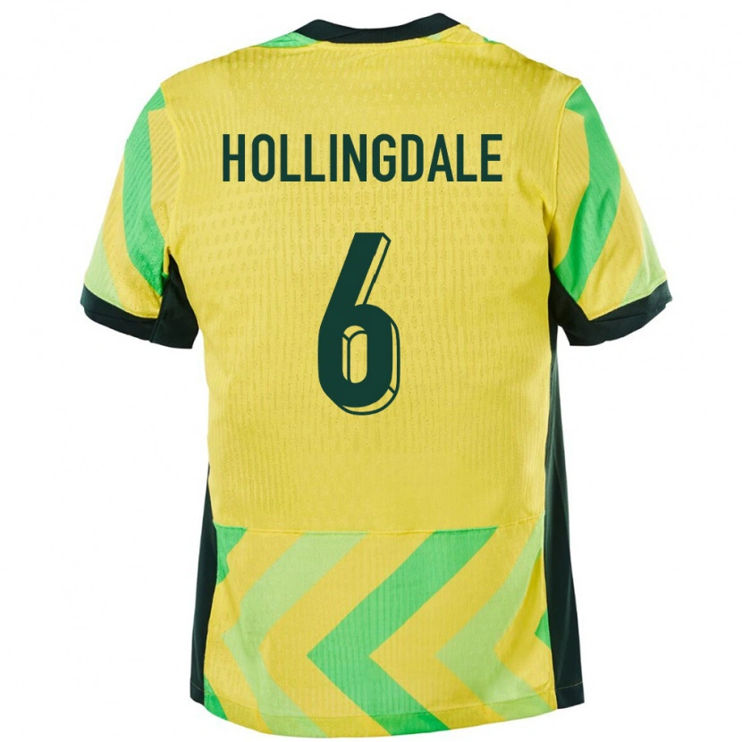 Danxen Damen Australien Ryley Hollingdale #6 Golden Heimtrikot Trikot 24-26 T-Shirt