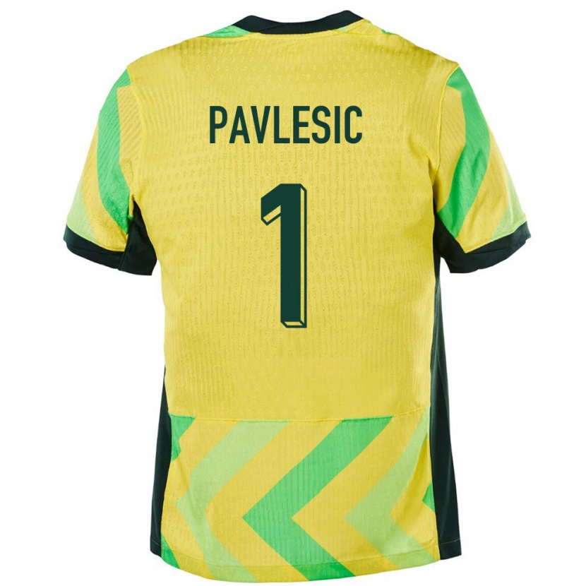 Danxen Damen Australien Adam Pavlesic #1 Golden Heimtrikot Trikot 24-26 T-Shirt