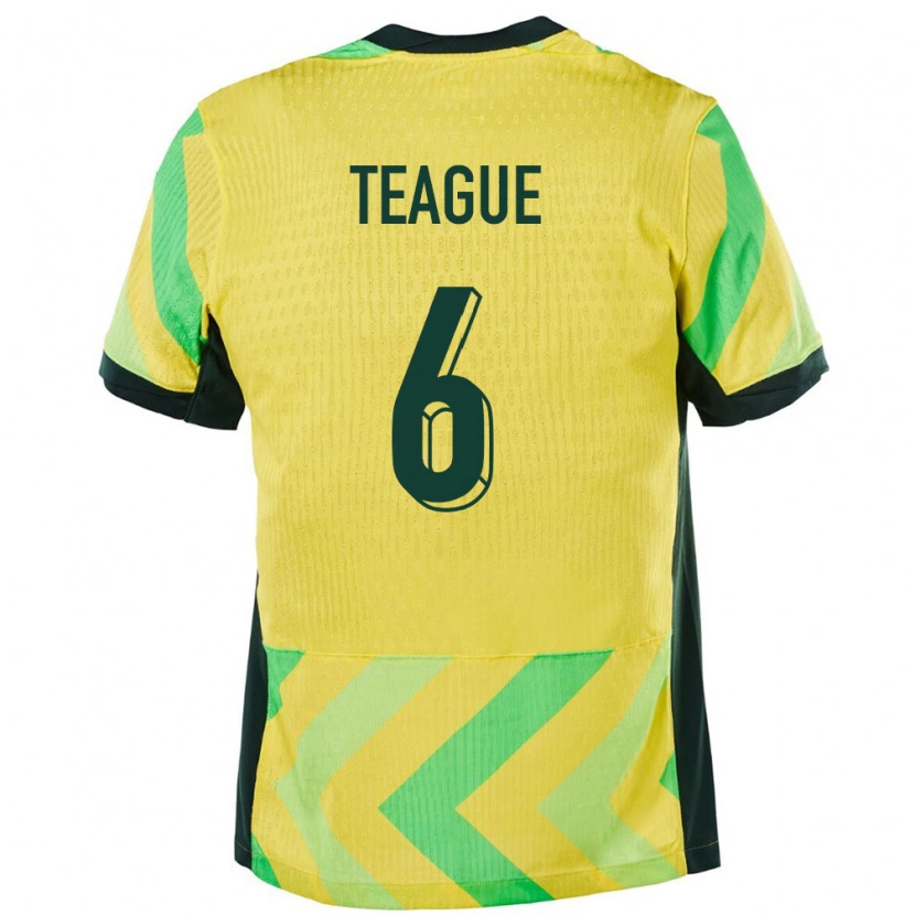 Danxen Damen Australien Ryan Teague #6 Golden Heimtrikot Trikot 24-26 T-Shirt