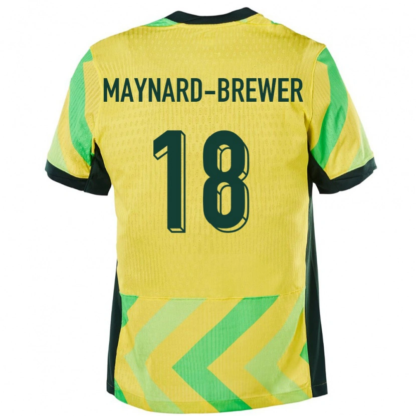 Danxen Damen Australien Ashley Maynard Brewer #18 Golden Heimtrikot Trikot 24-26 T-Shirt
