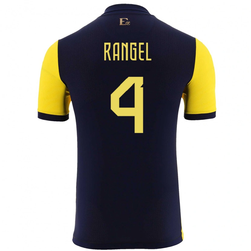 Danxen Damen Ecuador Álex Rangel #4 Gelb Heimtrikot Trikot 24-26 T-Shirt