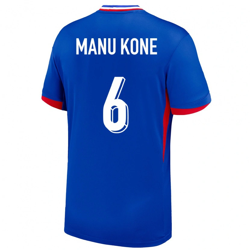 Danxen Damen Frankreich Manu Koné #6 Blau Heimtrikot Trikot 24-26 T-Shirt