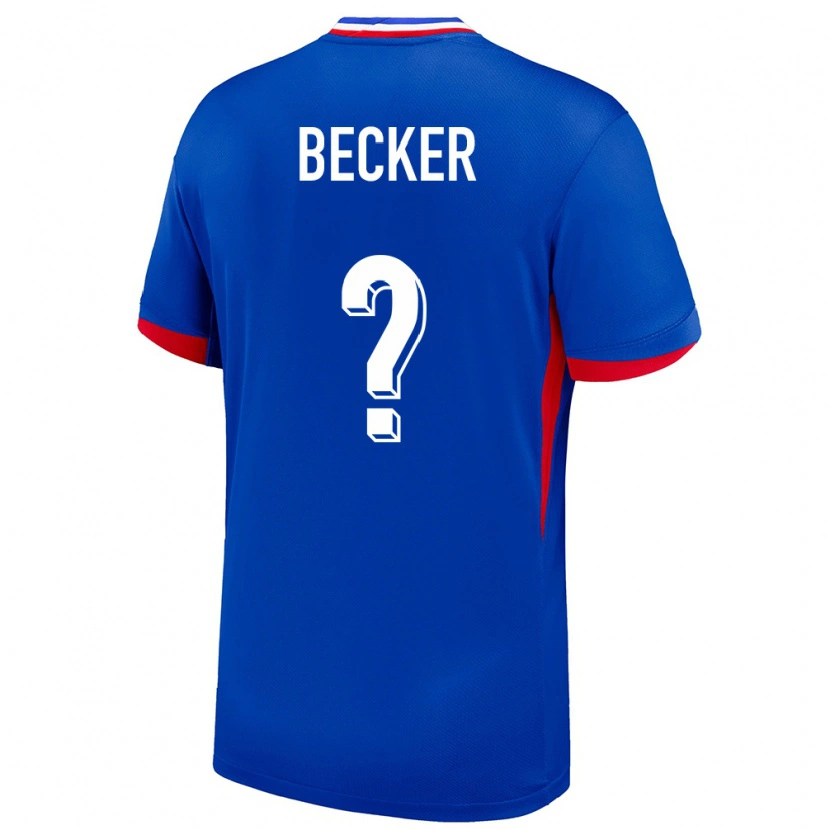 Danxen Damen Frankreich Yoann Becker #0 Blau Heimtrikot Trikot 24-26 T-Shirt