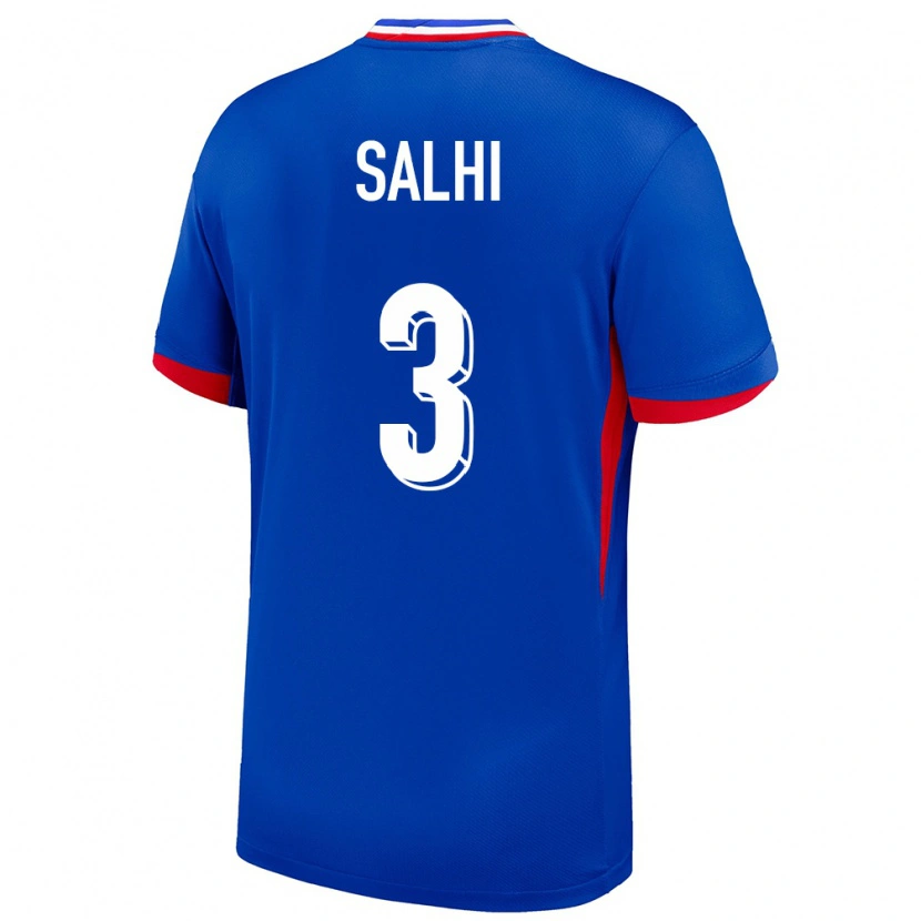 Danxen Damen Frankreich Iliesse Salhi #3 Blau Heimtrikot Trikot 24-26 T-Shirt