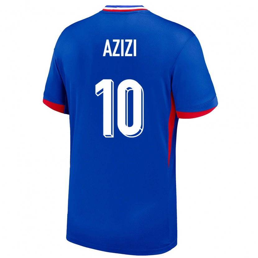 Danxen Damen Frankreich Ilyas Azizi #10 Blau Heimtrikot Trikot 24-26 T-Shirt