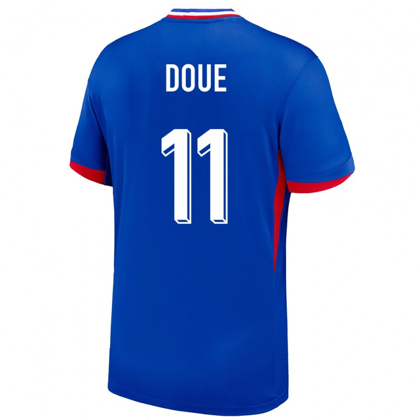Danxen Damen Frankreich Désiré Doué #11 Blau Heimtrikot Trikot 24-26 T-Shirt