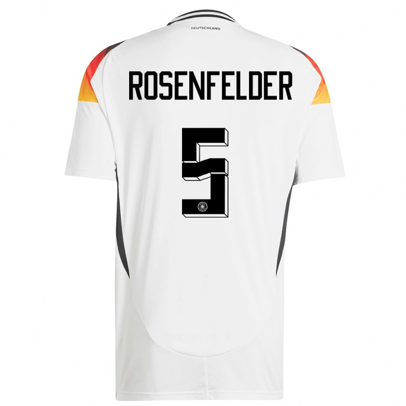 Danxen Damen Deutschland Max Rosenfelder #5 Weiß Heimtrikot Trikot 24-26 T-Shirt