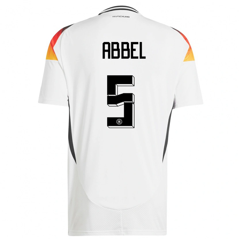 Danxen Damen Deutschland Erik Abbel #5 Weiß Heimtrikot Trikot 24-26 T-Shirt