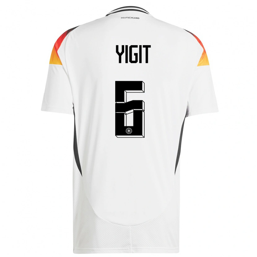 Danxen Damen Deutschland Ertugrul Yigit #6 Weiß Heimtrikot Trikot 24-26 T-Shirt