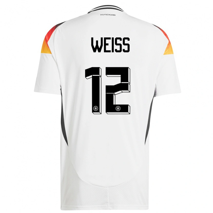 Danxen Damen Deutschland Max Weiß #12 Weiß Heimtrikot Trikot 24-26 T-Shirt
