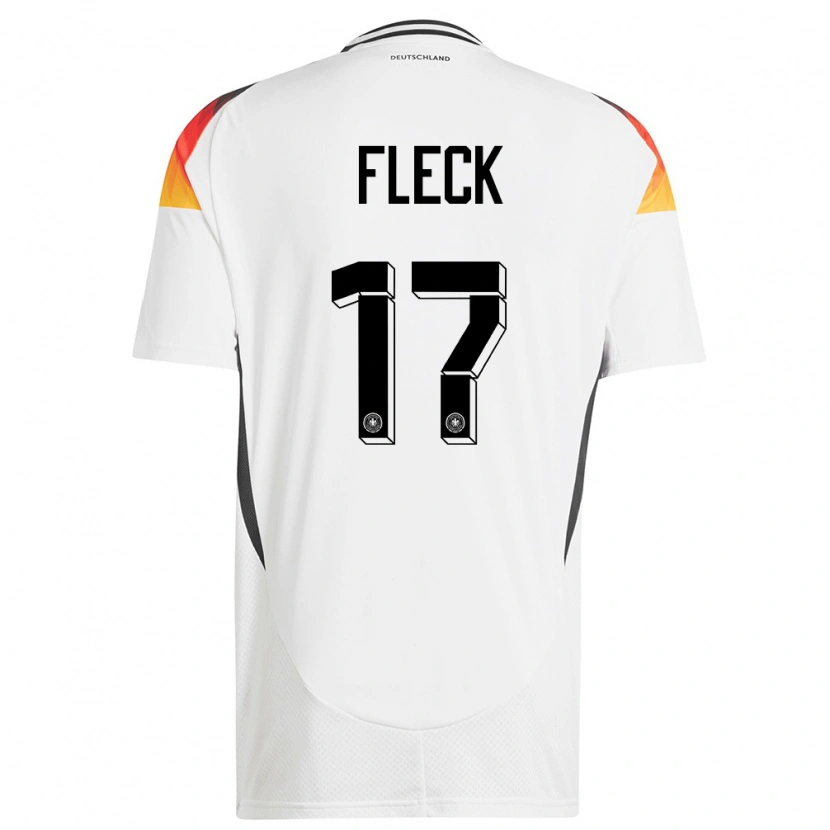 Danxen Damen Deutschland Fritz Fleck #17 Weiß Heimtrikot Trikot 24-26 T-Shirt