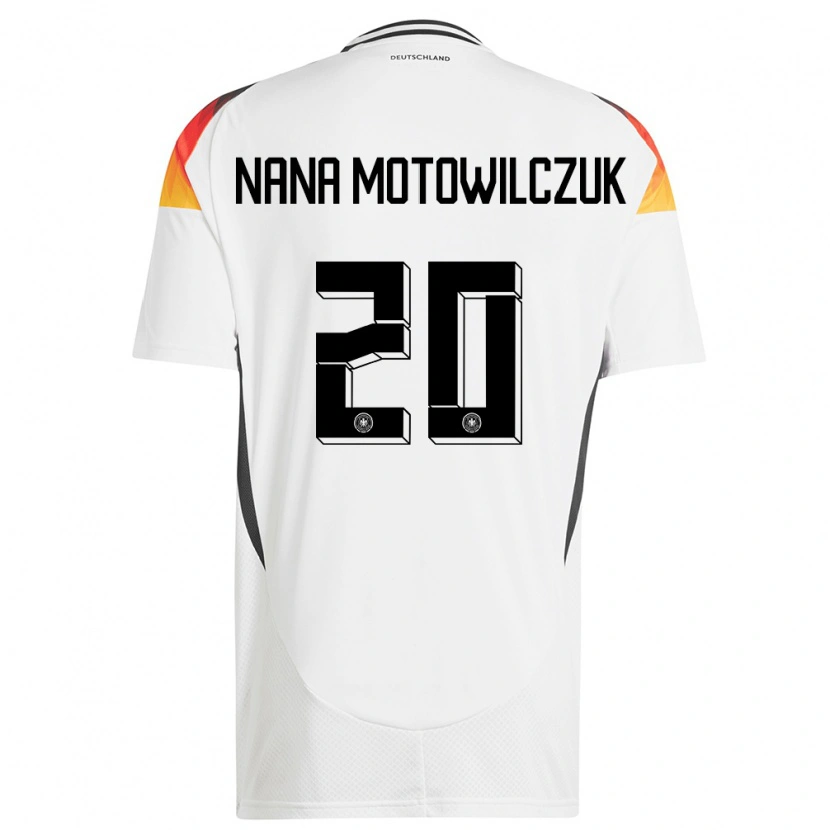 Danxen Damen Deutschland Kevin Nana Motowilczuk #20 Weiß Heimtrikot Trikot 24-26 T-Shirt