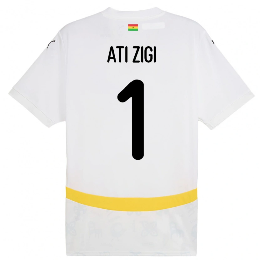 Danxen Damen Ghana Lawrence Ati Zigi #1 Weiß Heimtrikot Trikot 24-26 T-Shirt