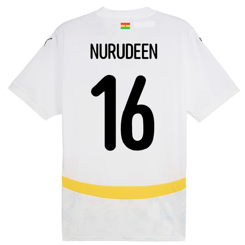 Danxen Damen Ghana Abdul Nurudeen #16 Weiß Heimtrikot Trikot 24-26 T-Shirt