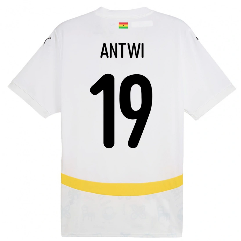 Danxen Damen Ghana Emmanuel Antwi #19 Weiß Heimtrikot Trikot 24-26 T-Shirt
