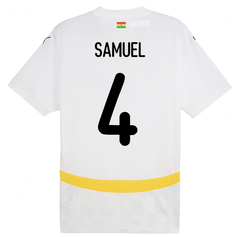 Danxen Damen Ghana Samuel Abbey-Ashie Quaye #4 Weiß Heimtrikot Trikot 24-26 T-Shirt