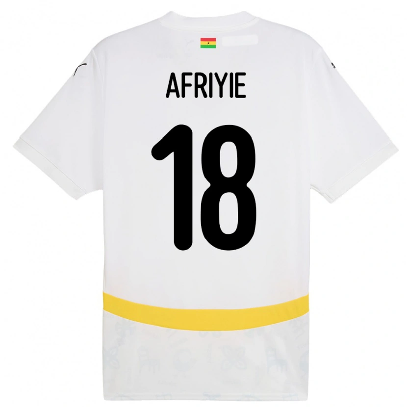 Danxen Damen Ghana Daniel Afriyie #18 Weiß Heimtrikot Trikot 24-26 T-Shirt