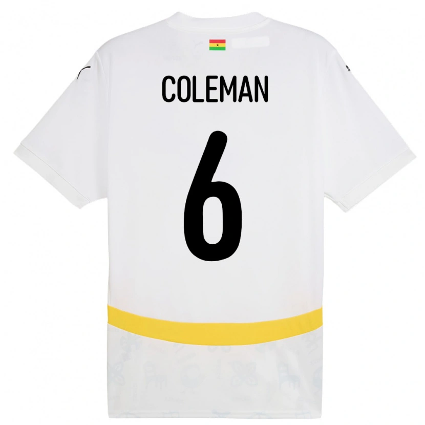 Danxen Damen Ghana Ellen Coleman #6 Weiß Heimtrikot Trikot 24-26 T-Shirt
