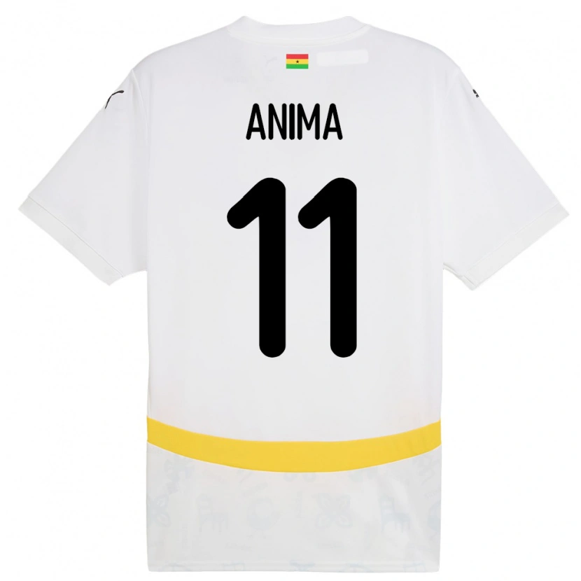Danxen Damen Ghana Naomi Anima #11 Weiß Heimtrikot Trikot 24-26 T-Shirt